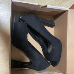 H&M Elegant Black Peep-Toe Heels